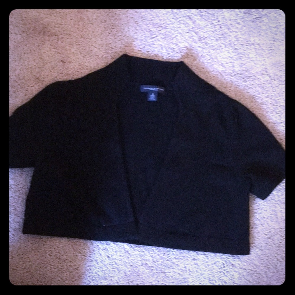 Black cashmere shrug